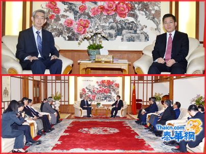 郑岳龙理事长率领代表团拜访吕健大使 感谢中国大使馆对商会给予关怀和支持